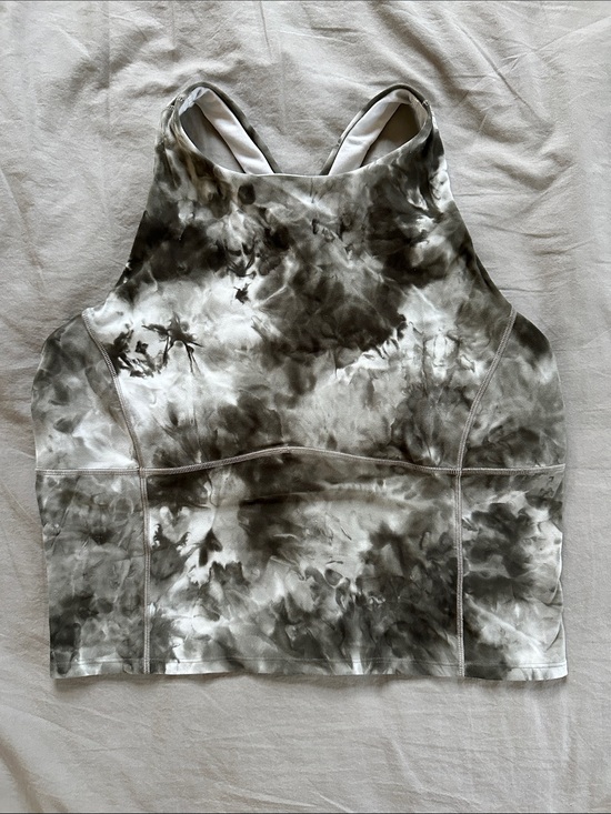 lululemon athletica Tops - lululemon athletica Tie-Dye High Neck Tank Top in Black and White